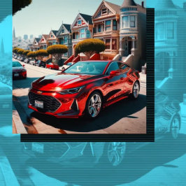 Sleek Modern Mobile Auto-bil - ange QR-kods-URL Visitkort