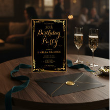 Sleek moderna födelsedagsinbjudningar för vuxna