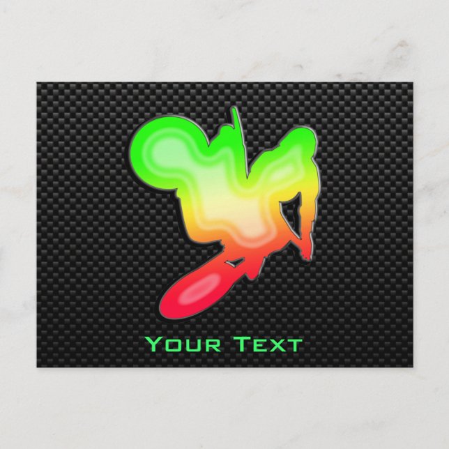 Sleek Motocross Whip Vykort (Framsida)