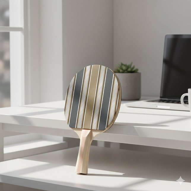Sleek och modern randig mönster pingisracket (Sleek and Modern Stripe Pattern Ping Pong Paddle)