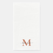 Sleek och Simple Terracotta Monogram Swash