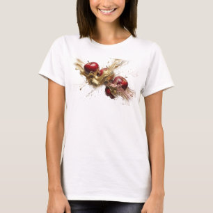 Sleek och stilren orange abstrakt äpple t shirt