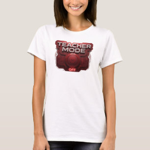 Sleek och stilren röd TEACH MODE AV Art Design T Shirt