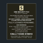 Sleek & Professionell Security Personal Advert Flygblad<br><div class="desc">Reklamflygare för säkerhetspersonal för skanning och Professionell med Affärskortet Store.</div>