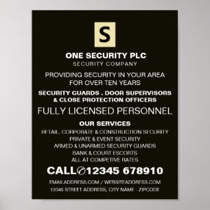 Sleek & Professionell Security Personal Advert Poster