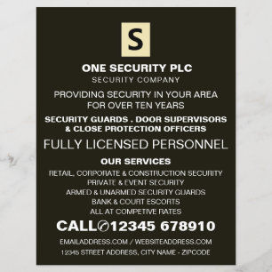 Sleek & Professionell Security Personal Advert Reklamblad
