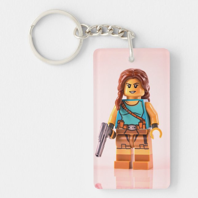 "Sleek Rectangle Keychain – Minimalist Design with (Framsidan)