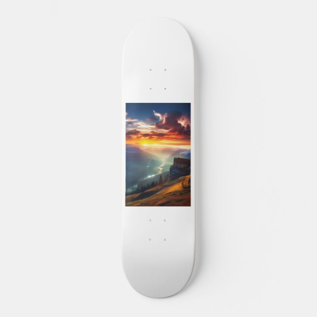 Sleek Ride White Skateboard (Framsida)