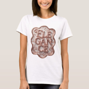 Sleek Rosa ELEGANS Bärbar Konst T Shirt