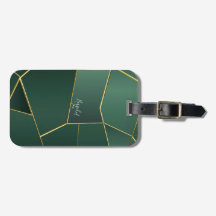 Sleek Safirgrön Asymmetrisk Geometrisk