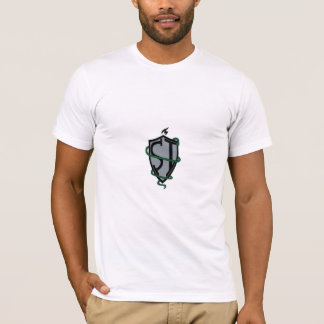 "Sleek Serpent Shield T-Shirt Design"