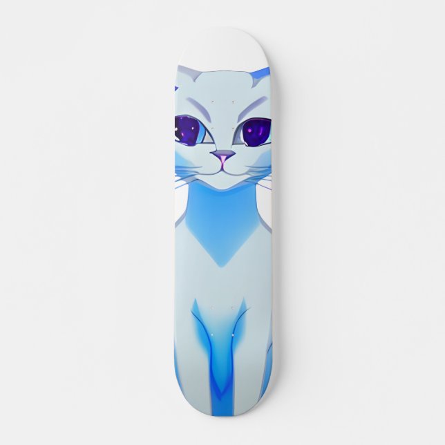 Sleek siamesisk katt mini skateboard bräda 18,5 cm (Framsida)