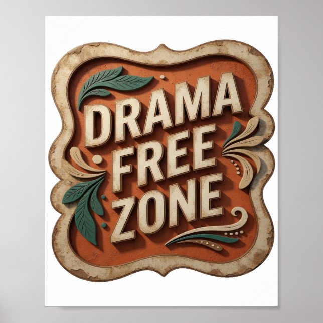Sleek Silver DRAMATISK FRI ZON Poster (Framsidan)