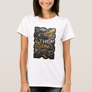 Sleek Silver ON THE GRIND Konstnärligt Motiv T Shirt