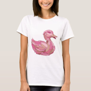 Sleek Silver ROSA ANKA MED DIAMANT Slogan Design T Shirt