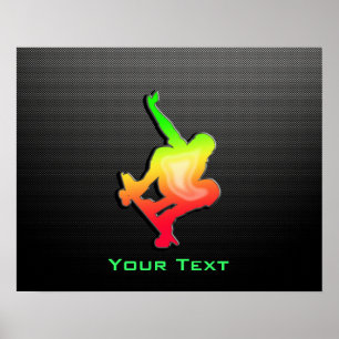 Sleek Skateboarding Poster