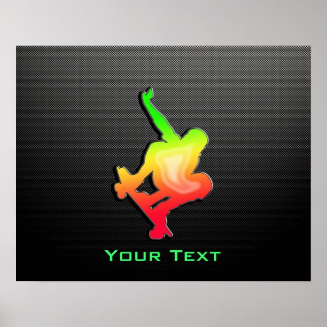 Sleek Skateboarding Poster (Framsidan)