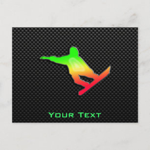 Sleek Snowboarding Vykort