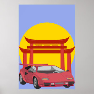 "Sleek Sports Car Elegance 24 x 36 Poster