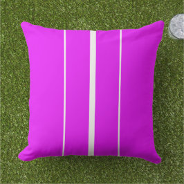 Sleek Sporty White Tävla Rand på tropisk Rosa Kudde