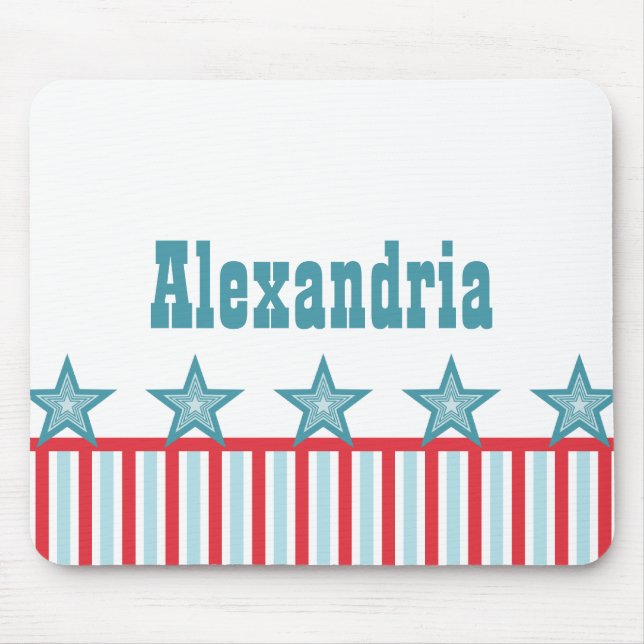 Sleek Stars och stripes Mousepad Musmatta (Framsidan)