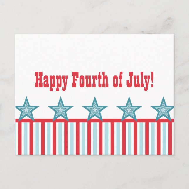Sleek Stars och stripes vykort (Framsida)