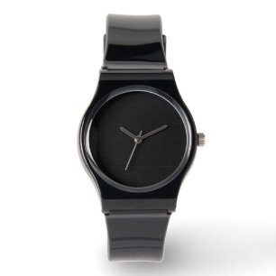 Sleek Stealth Svart Kol Mikro Tech-struktur Armbandsur