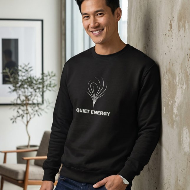 Sleek svart crewneck-sweatshirt | Tyst energi Lång Ärmad Tröja (Skapare uppladdad)