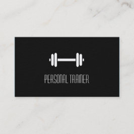 Sleek Svart Modern Fitness Personlig Tränare Visitkort
