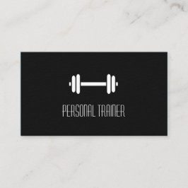 Sleek Svart Modern Fitness Personlig Tränare Visitkort