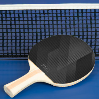 Sleek Svarta Geometriska Initialer Pingisracket