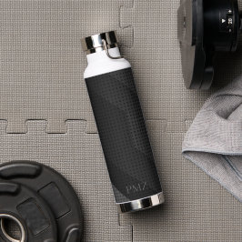 Sleek Svarta Geometriska Initialer Sport 