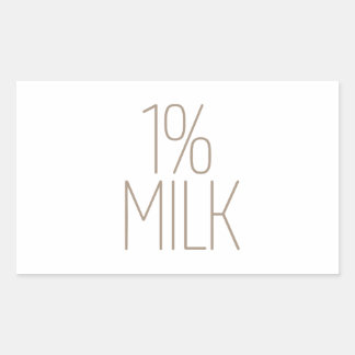 Sleek Tan 1% mjölk Rektangulärt Klistermärke