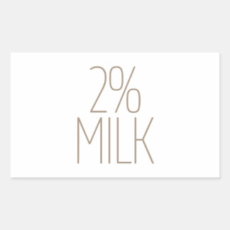 Sleek Tan 2% mjölk Rektangulärt Klistermärke