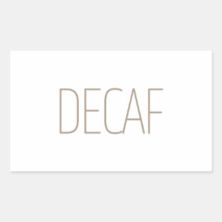 Sleek Tan avkoffeinerat kaffe Rektangulärt Klistermärke