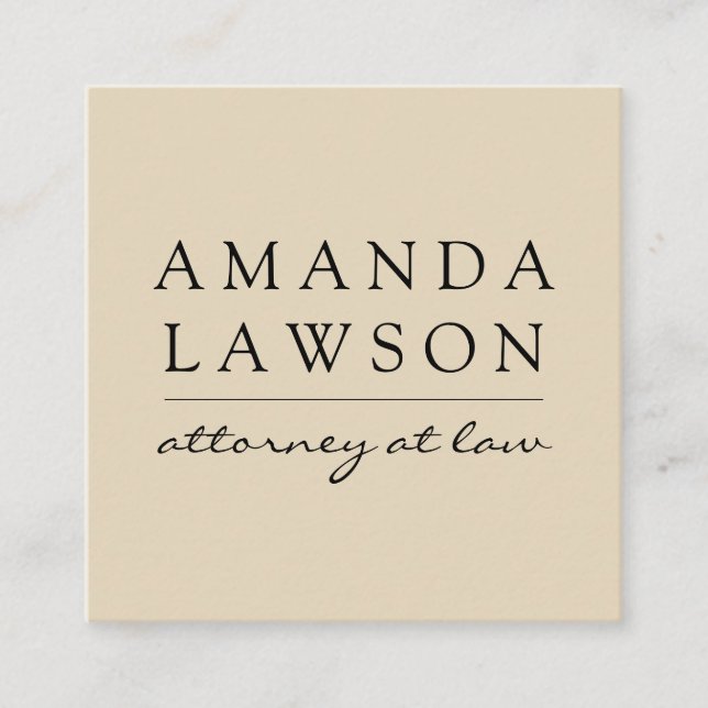 Sleek Tan Grått (möte) Tidsbeställning Kort (Framsida)