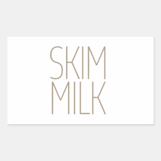 Sleek Tan Skummjölk Rektangulärt Klistermärke