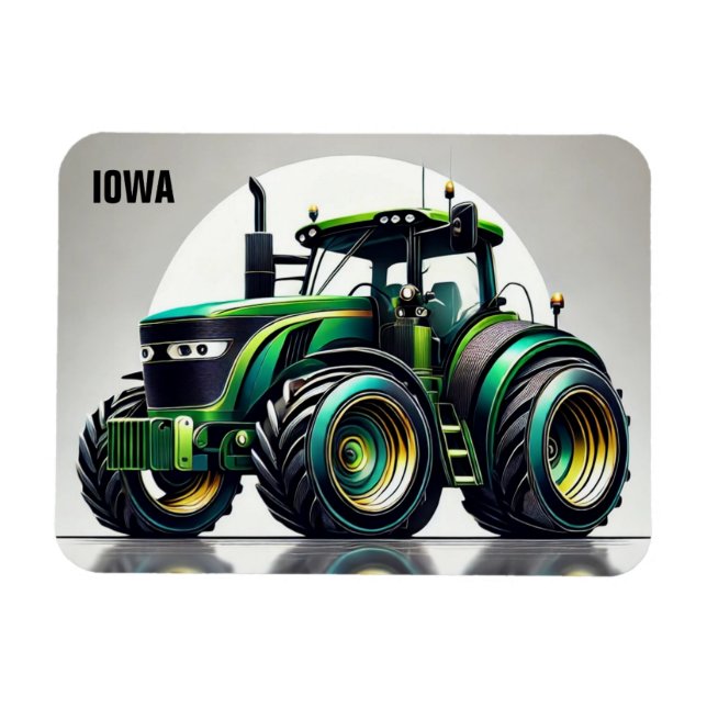 Sleek Tractor Iowa Magnet (Horisontell)