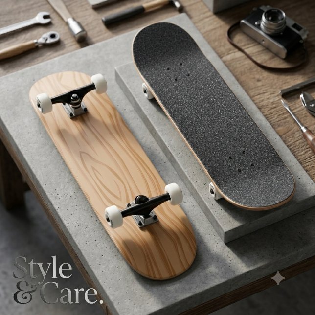 Sleek Trästruktur Skateboard för gaturestyle (Sleek Wooden Structure Skateboard for Street Style)