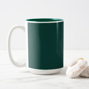 Sleek tvåtons-mugg i djupgrön jägare finish Två-Tonad mugg