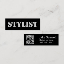 Sleek Urban Stylist QR-kod Mini Visitkort