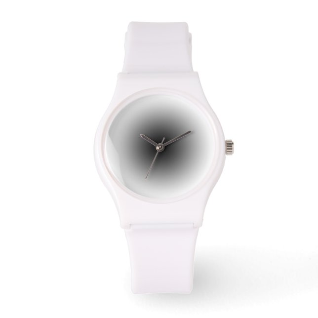 Sleek White Minimalist Wristwatch - Modern Unisex Armbandsur (Framsida)