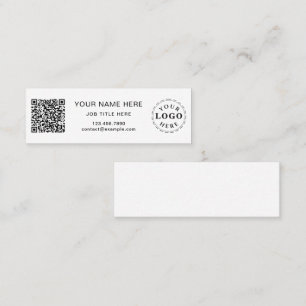 Sleek White Space Mini Telefonkort för yrke