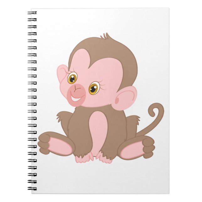 Sleende Baby Monkey Anteckningsbok (Framsidan)