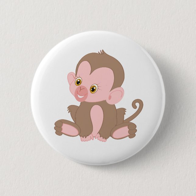 Sleende Baby Monkey Knapp (Framsida)