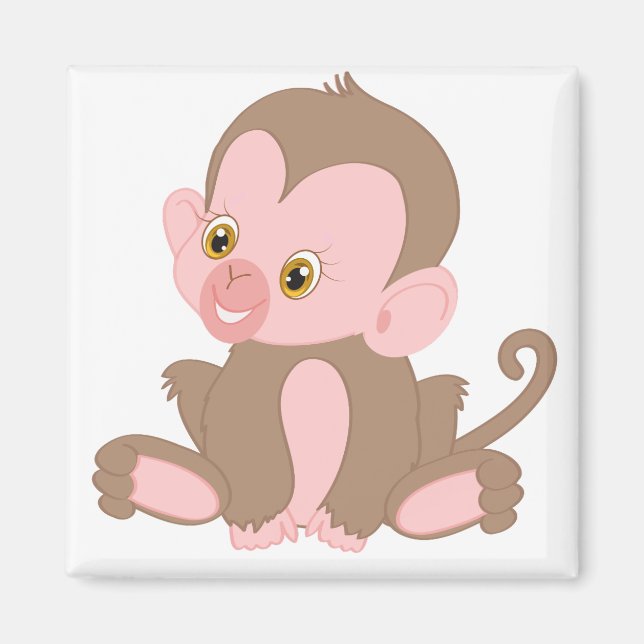 Sleende Baby Monkey Magnet (Framsidan)