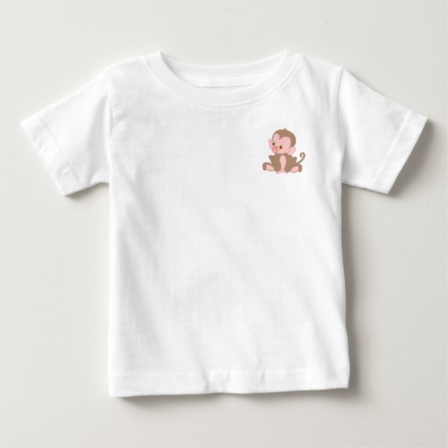 Sleende Baby Monkey T Shirt (Framsida)