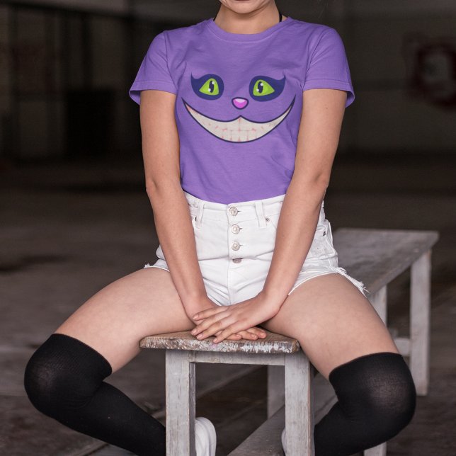 Sleende Cheshire Cat Ansikte Halloween Costume T Shirt (Skapare uppladdad)