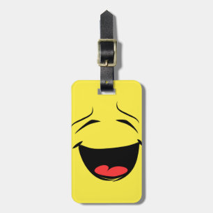 Sleende Lycklig Ansikte Emoji Bagagebricka
