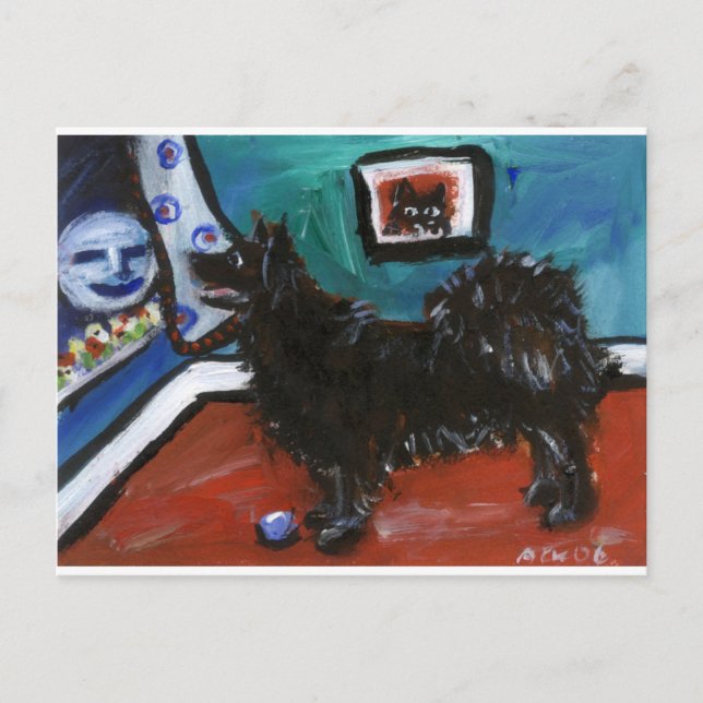 Sleende måne vykort (Framsida)